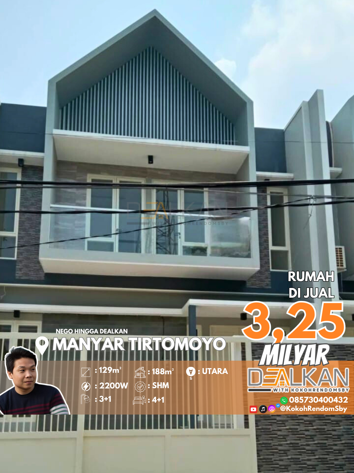 MANYAR TIRTOMOYO - DIJUAL RUMAH BARU GRESSS - LAST ONE JALAN UTAMA KEMBAR BESAR NEGO GASS - Dealkan