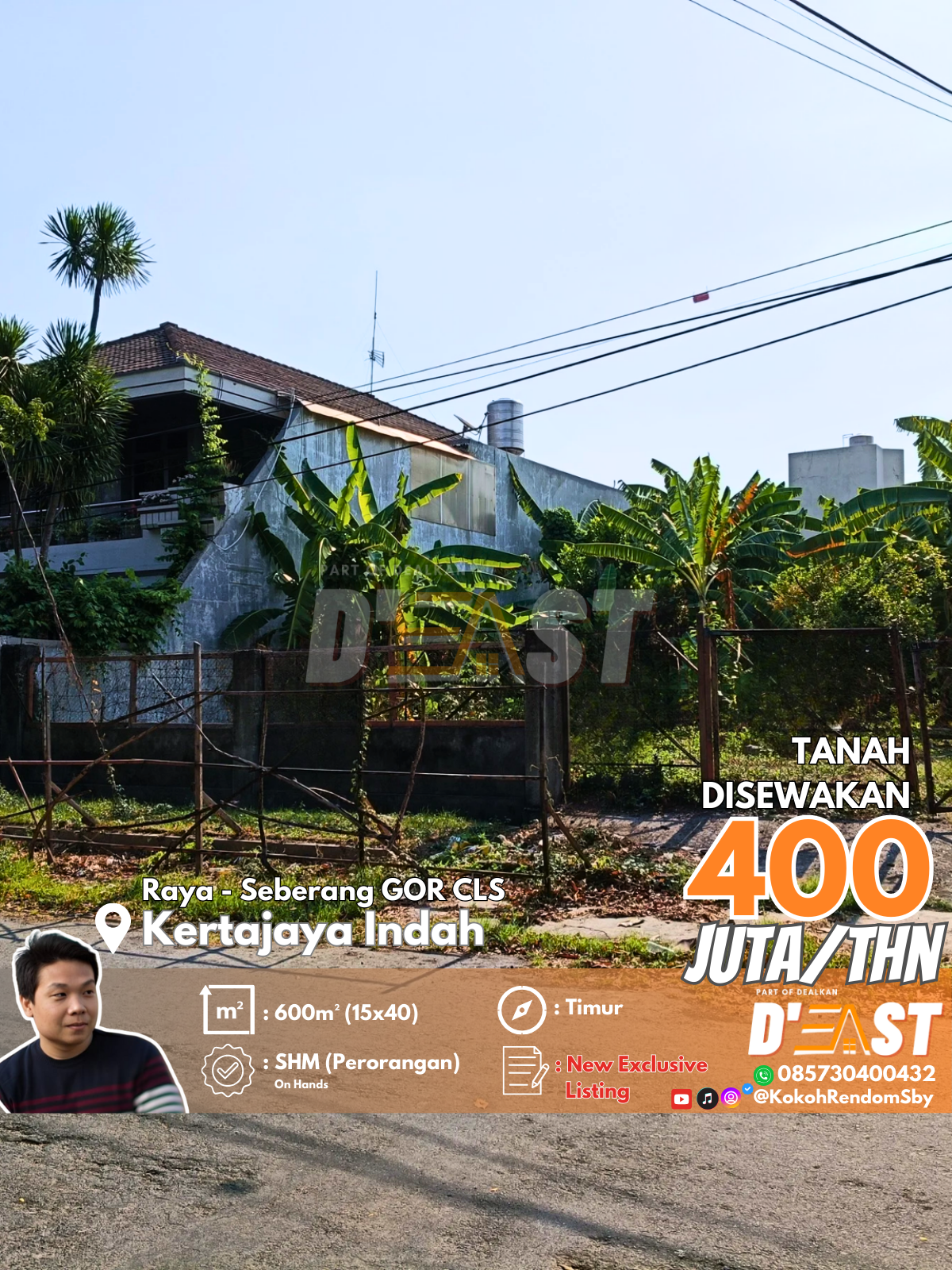 KERTAJAYA INDAH - DISEWAKAN SEBERANG GOR CLS / KONI RAYA Deretan CAMDEN - Dealkan