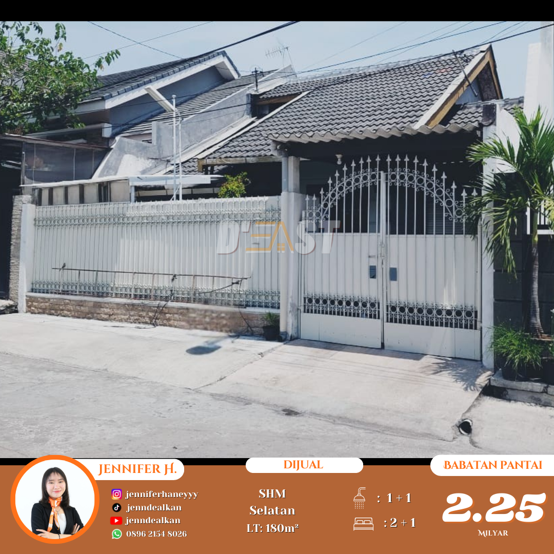 Rumah, Babatan Pantai, Dijual 2M-an - Dealkan