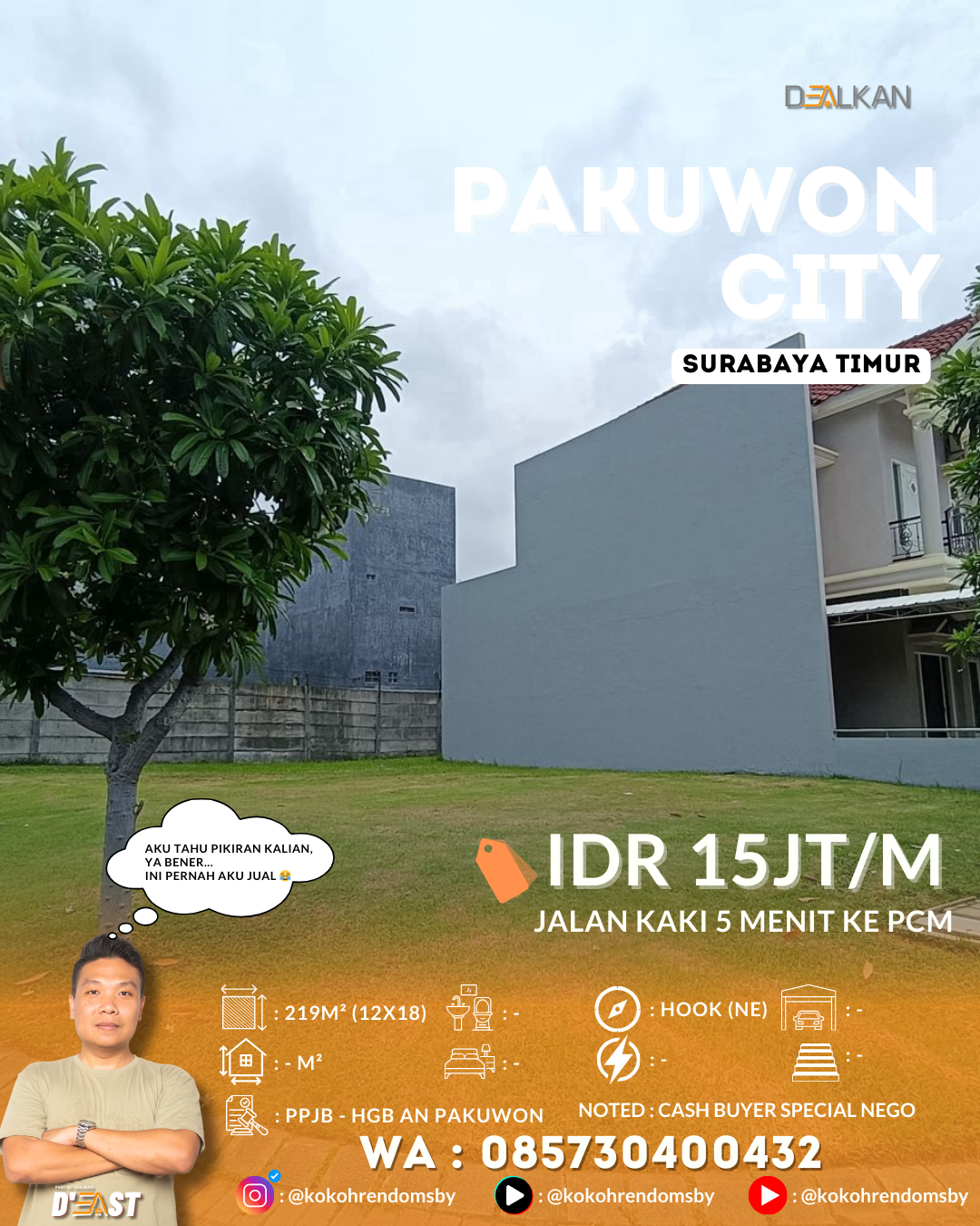 Pakuwon City - Kavling siap Bangun - Nego Under Market - Dealkan