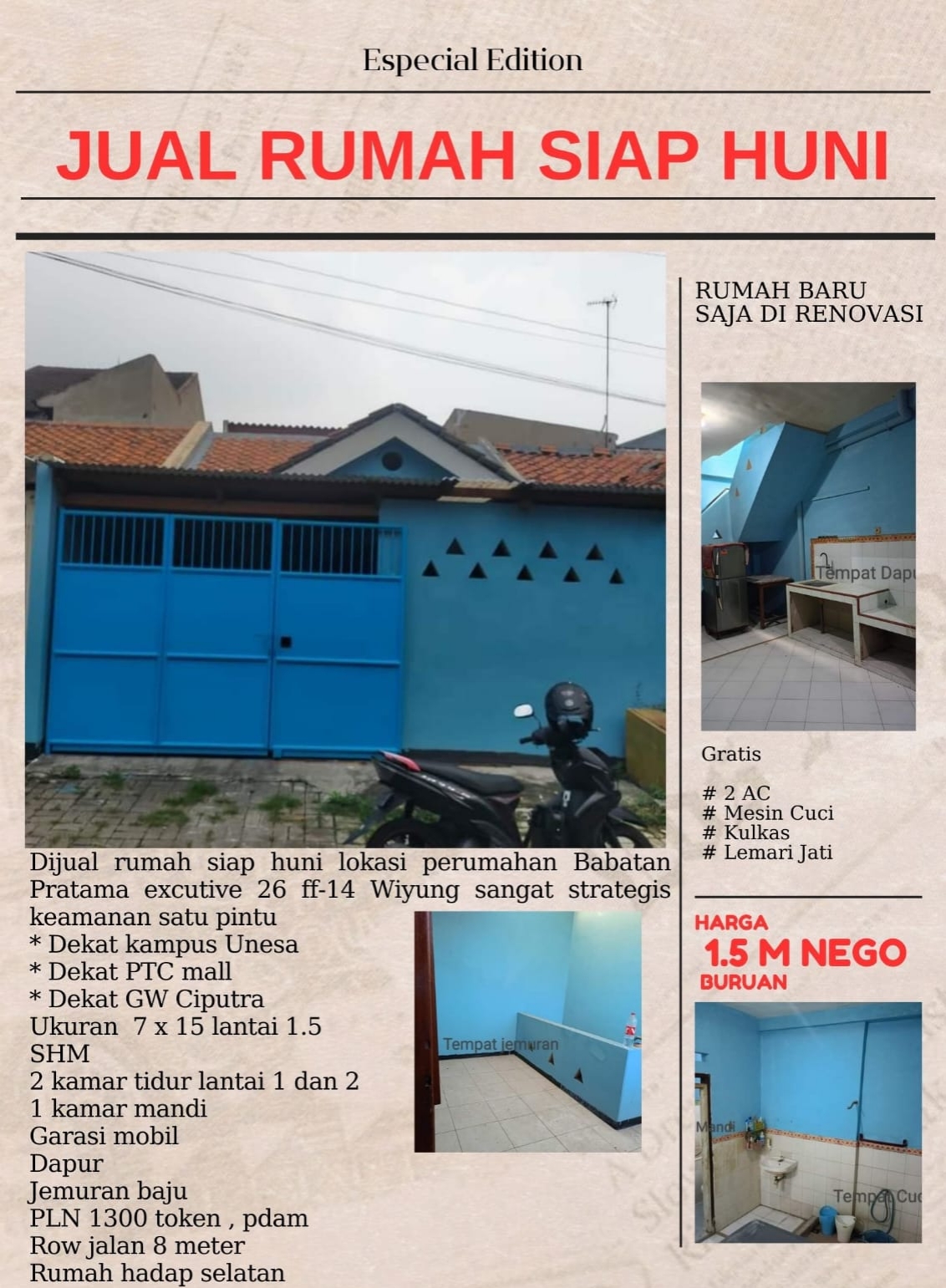 Dijual Rumah Babatan Pratama - Dealkan