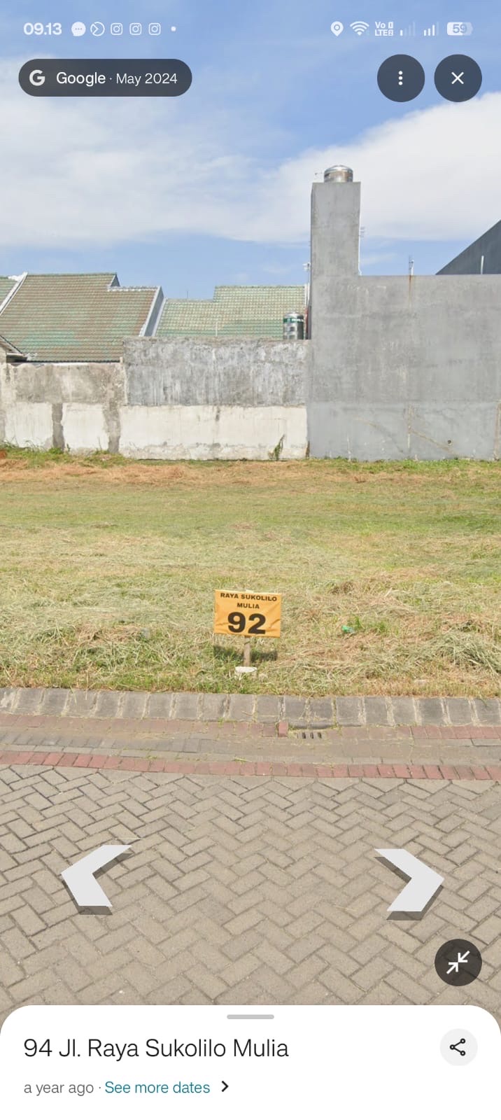 Kavling Sukolilo Dian Regency (BOULEVARD) - 10 Menit Pakuwon City , 0 Jalan OERR - Dealkan