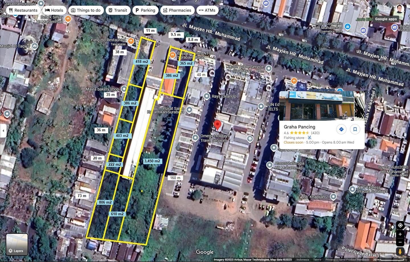(2) tanah raya hr muhammad disewakan - Dealkan