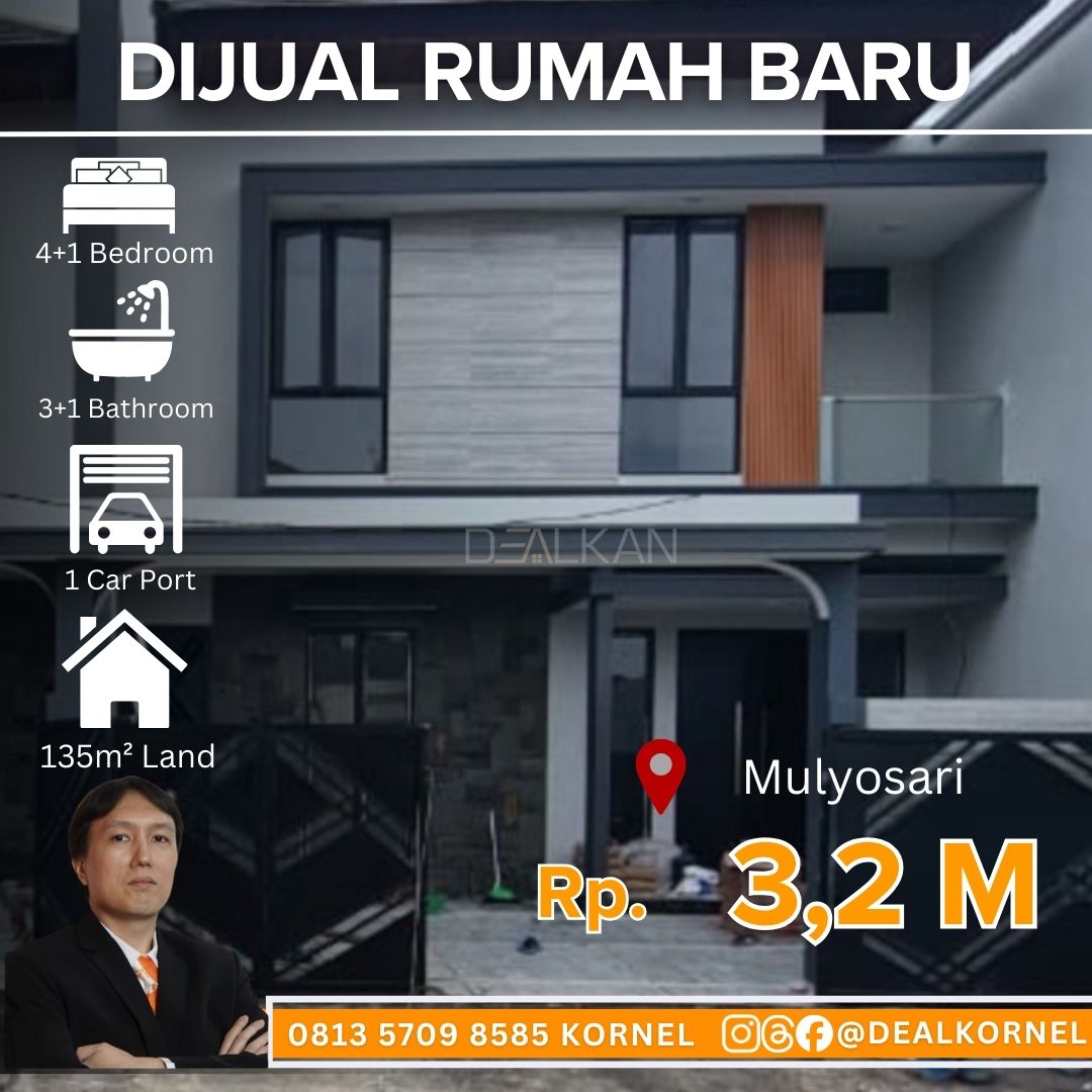 Dijual Rumah Baru Mulyosari - Dealkan