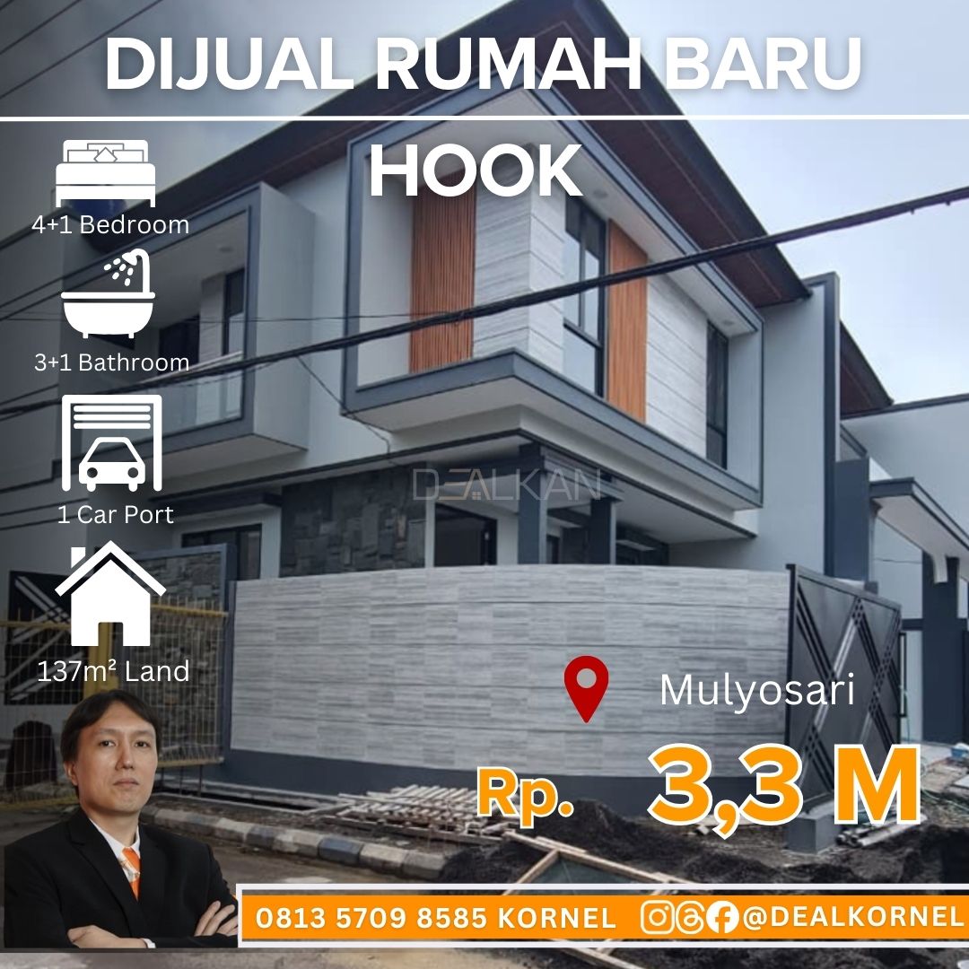 Dijual Rumah Baru Hook Mulyosari - Dealkan