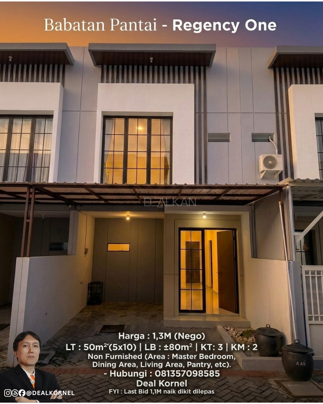 Dijual rumah baru regency one - Dealkan