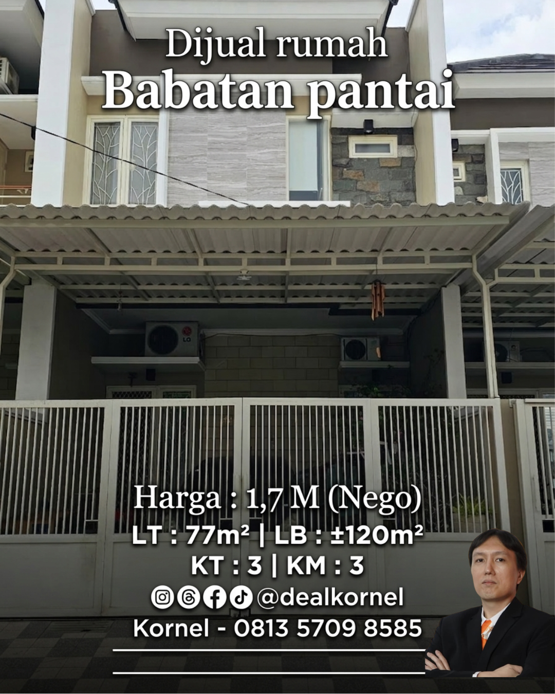 Dijual rumah babatan pantai - Dealkan