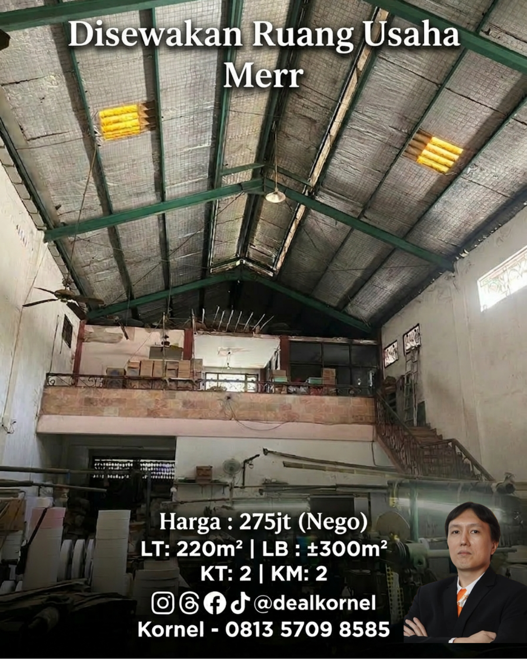 Disewakan ruang usaha di Merr - Dealkan