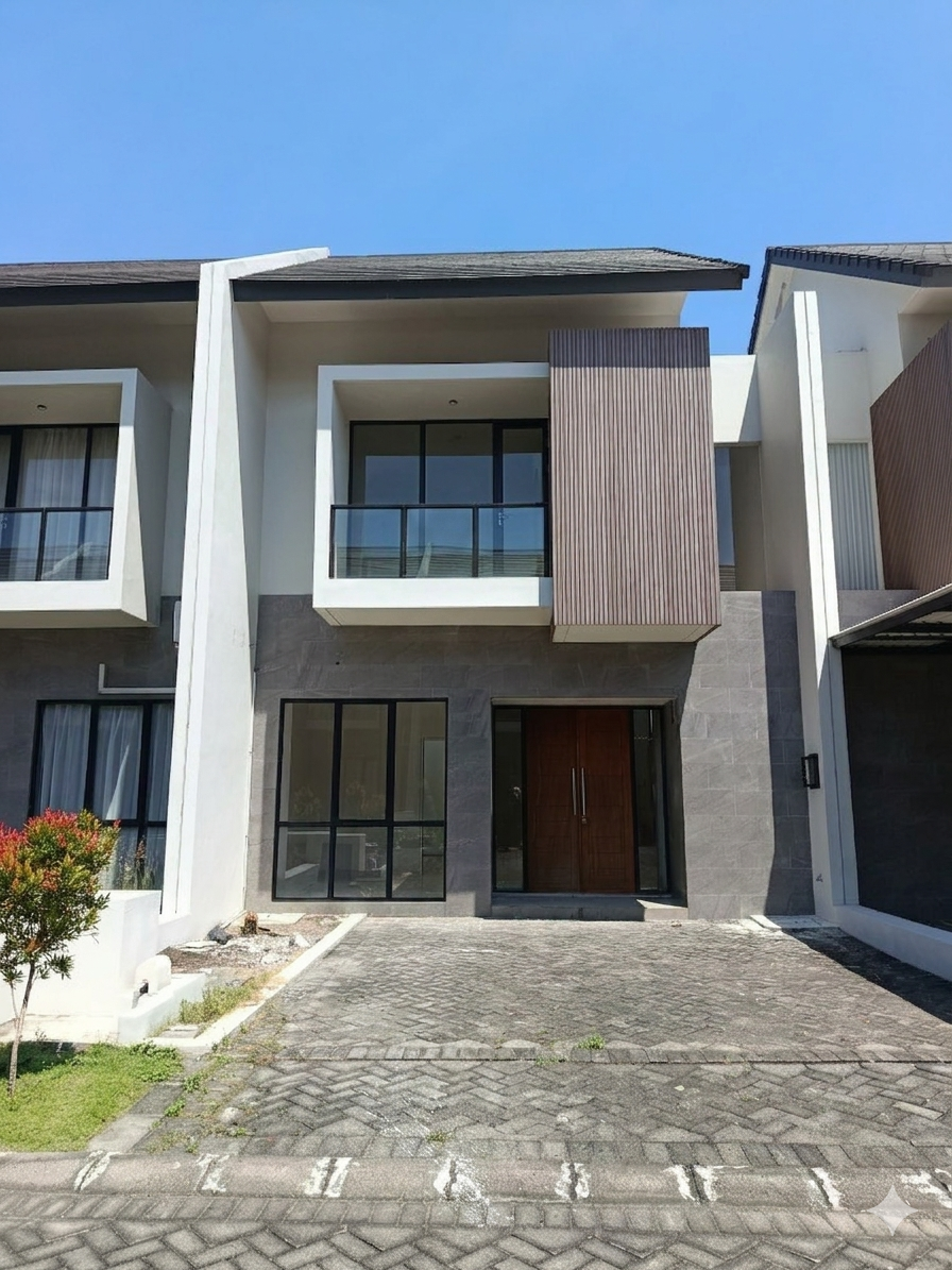 DISEWAKAN CUKUP LUAS, RUMAH MODERN MINIMALSI, CENTRAL PARK JUANDA - Dealkan