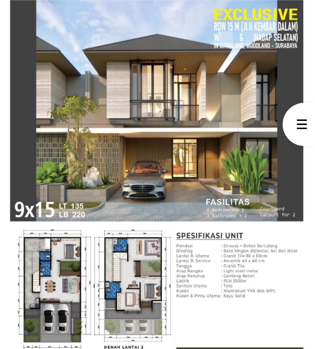 DIJUAL RUMAH BARU GRESS CITRALAND UTAMA WOODLAND - Dealkan