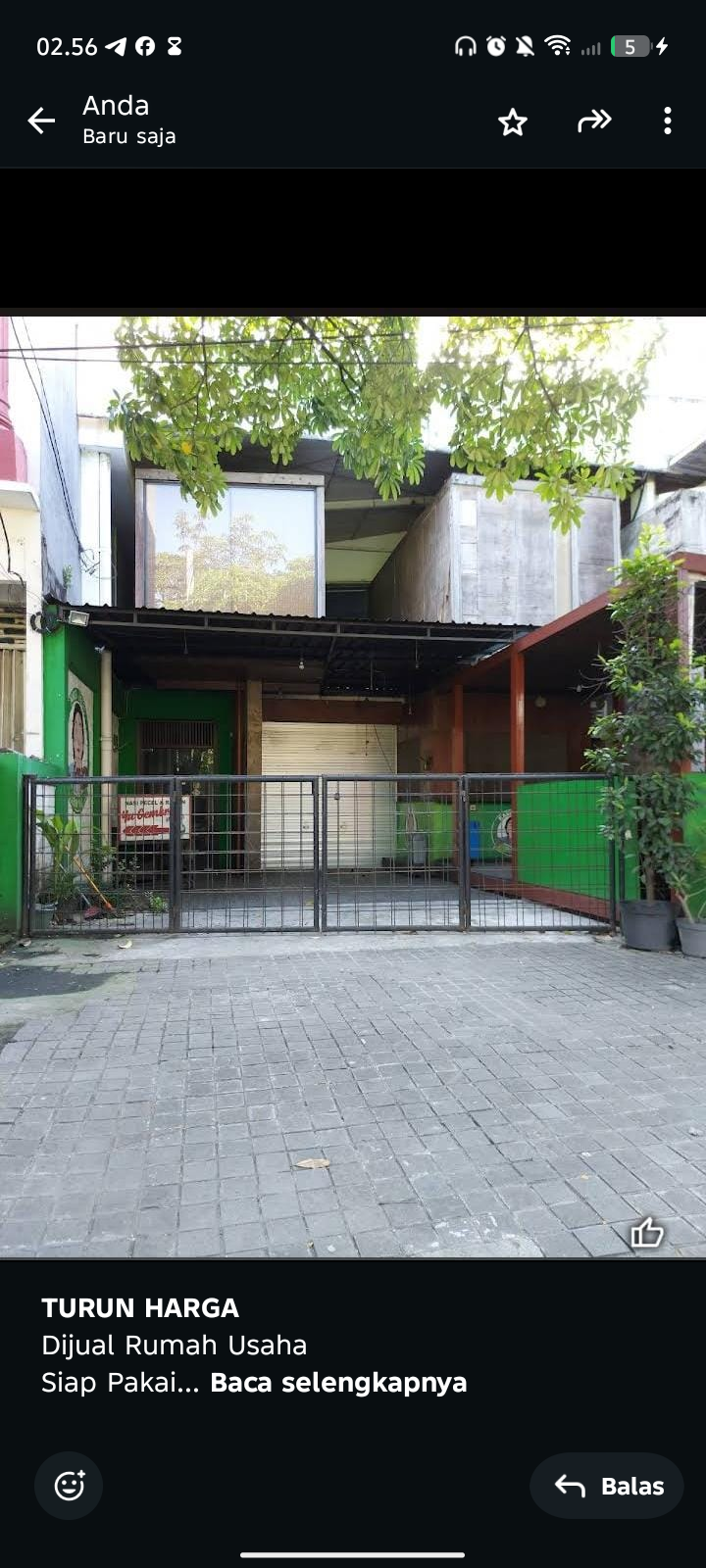 dijual rumah usaha lokasi nol raya merr - Dealkan