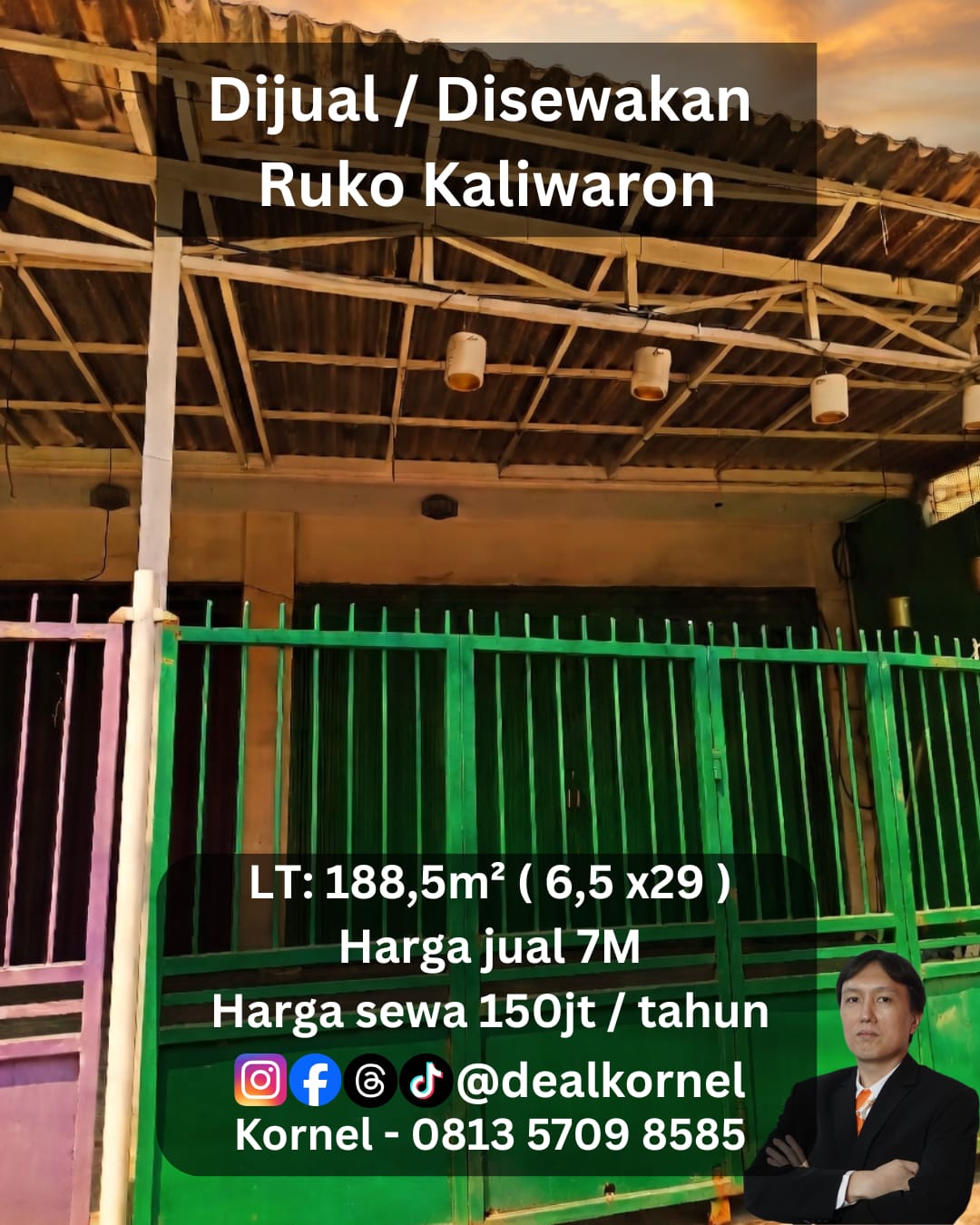 Dijual / disewakan Ruko Kaliwaron - Dealkan