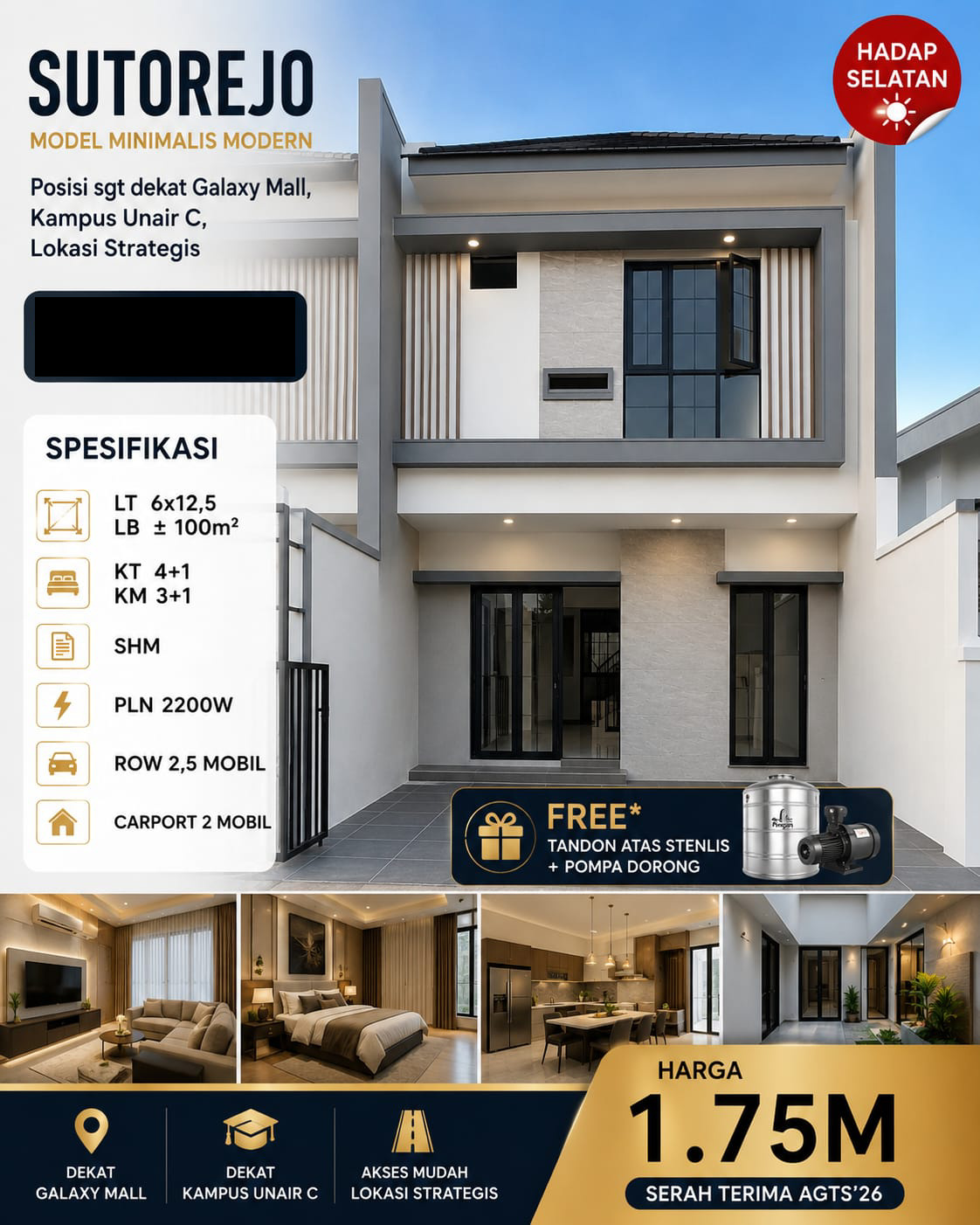 Dijual rumah baru under 2M Sutorejo - Dealkan