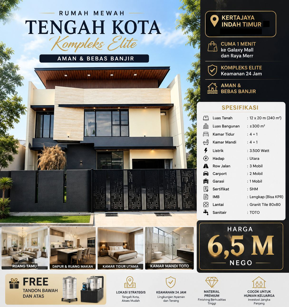 Dijual rumah baru Kertajaya indah timur - Dealkan